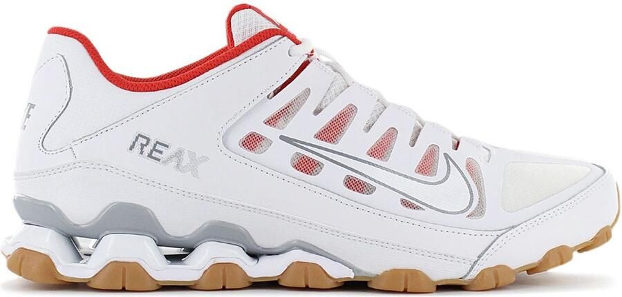 Nike Reax 8 TR Wit Wolf Grey Chile Red Wit Grijs Reax 8 Lifestyle Heren Sneakers voor Mannen
