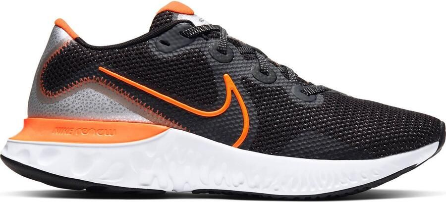 Nike Renew Run Heren Sportschoenen Black Total Orange-Particle Grey
