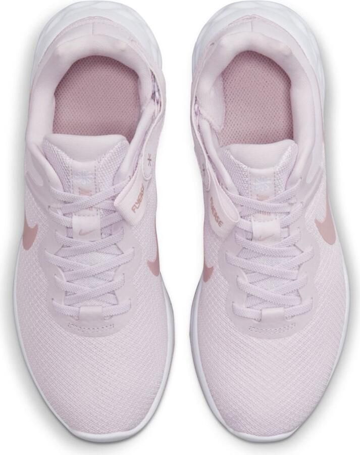 Nike Revolution 6 FlyEase Next Nature Eenvoudig aan en uit te trekken hardloopschoenen voor dames (straat) 38.5 Light Violet Wit Champagne - Foto 2