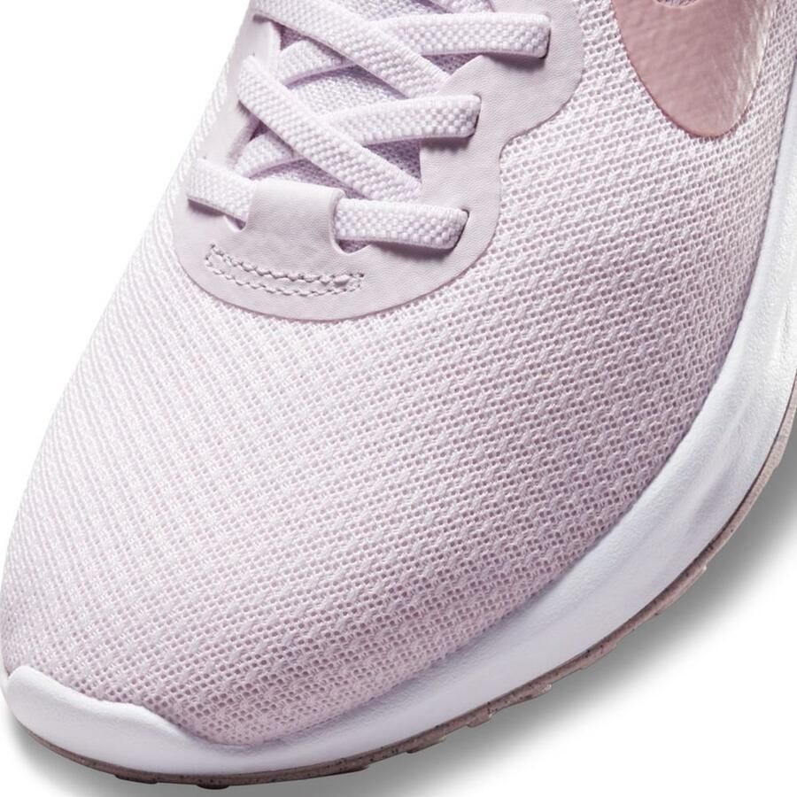 Nike Revolution 6 FlyEase Next Nature Eenvoudig aan en uit te trekken hardloopschoenen voor dames (straat) 38.5 Light Violet Wit Champagne