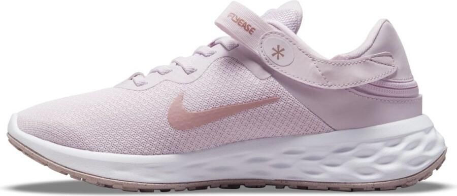 Nike Revolution 6 FlyEase Next Nature Eenvoudig aan en uit te trekken hardloopschoenen voor dames (straat) 38.5 Light Violet Wit Champagne - Foto 5