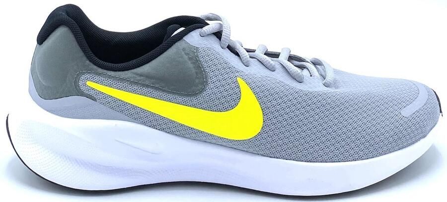Nike Revolution 7 Hardloopschoenen Wolf Grey Smoke Grey Zwart Volt Grijs Zwart Revolution Hardlopen Heren