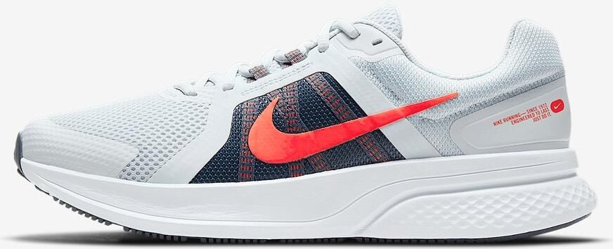 Nike Run Swift 2 Pure Platinum Thunder Blue Wit Chile Red Wit Blauw Run Swift Lifestyle Heren Sneakers voor Mannen