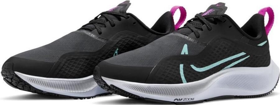 Nike zoom pegasus 37 shield hardloopschoenen zwart roze