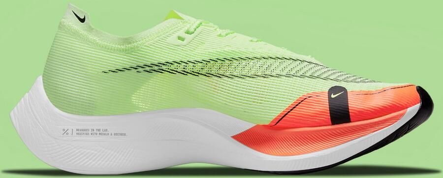 Nike ZoomX Vaporfly Next% 2 Wedstrijdschoenen voor heren(straat) Geel