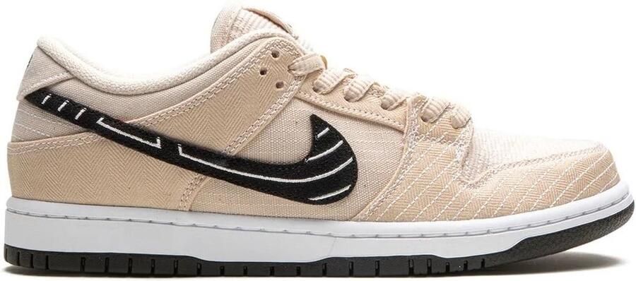 Nike SB Dunk Low Pro QS Albino & Preto Fossil Black-Sail FD2627-200 Nike Dunk Low schoenen Nike Sneakers