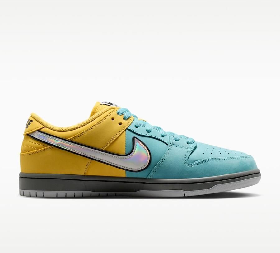 Nike SB Dunk Low Pro Sneakers Lightening Wolf Grey Geel Grijs Skateboarding Lifestyle