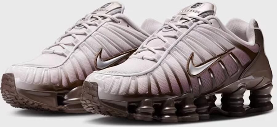 Nike Shox TL Brown Metallic Pink Sneakers Dames Doos Zonder Deksel - Foto 3