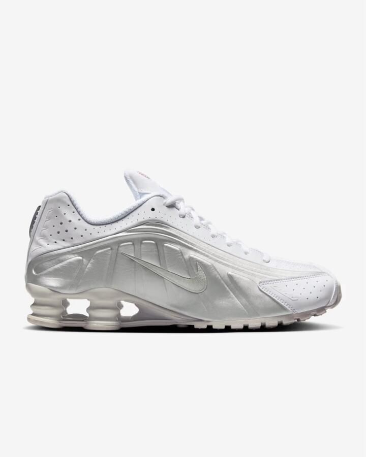 Nike Sportswear Sneakers laag 'SHOX R4' zilver wit