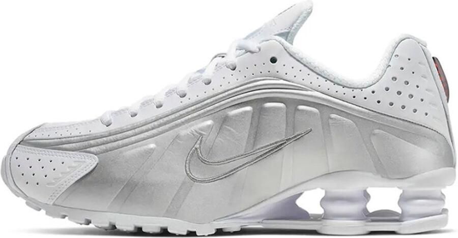 Nike Sportswear Sneakers laag 'Shox R4' zilvergrijs rood wit - Foto 2