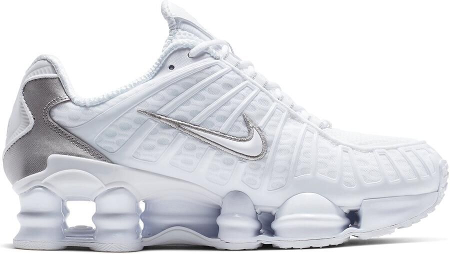 Nike Wmns Shox Tl Running Schoenen white white metallic silver max orange 36 beschikbare maaten:36.5 37.5 36 38.5 39 40.5 41 - Foto 2