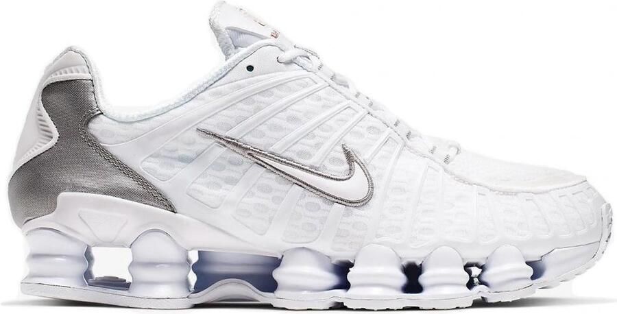 Nike Shox TL Heren Sneakers Sportschoenen Schoenen Wit Zilver AV3595