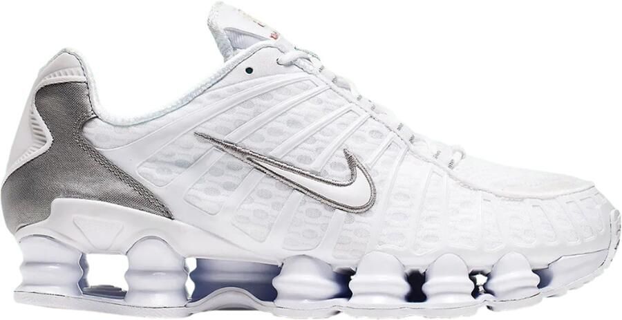 Nike Shox TL Heren Sneakers Sportschoenen Schoenen Wit Zilver AV3595