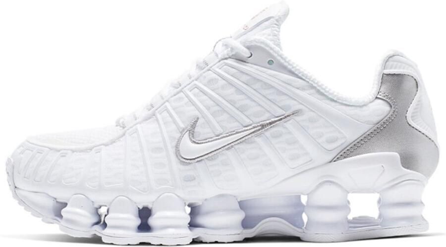 Nike Wmns Shox Tl Running Schoenen white white metallic silver max orange maat: 36 beschikbare maaten:36.5 37.5 36 38.5 39 40.5 41