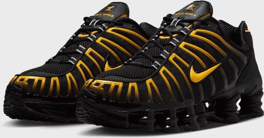 Nike Shox TL Zwart Gold Orange Sneakers Unisex - Foto 3