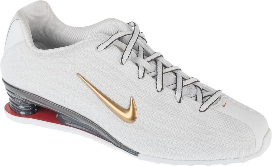 Nike Lage Sneakers Baskets shox z blanc métallisé