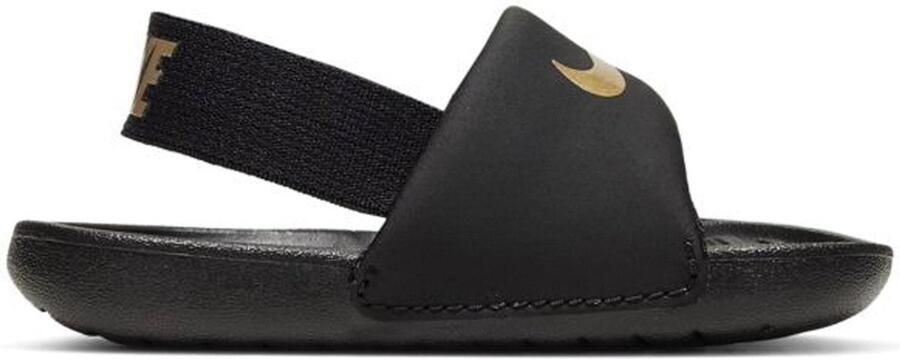 Nike Kawa TD Slippers Black Metallic Gold Kinderen