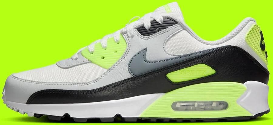Nike Air Max 90 GORE-TEX Summit White Volt Zwart Cool Grey Wit Geel Air Max Lifestyle Sneakers voor nen
