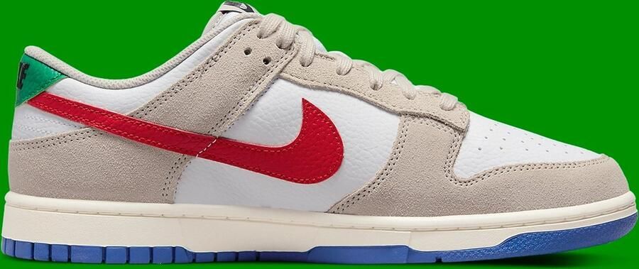 Nike Dunk Low Light Iron Ore Wit Game Royal University Red Grijs Wit Dunk Lifestyle Sneakers voor nen - Foto 2