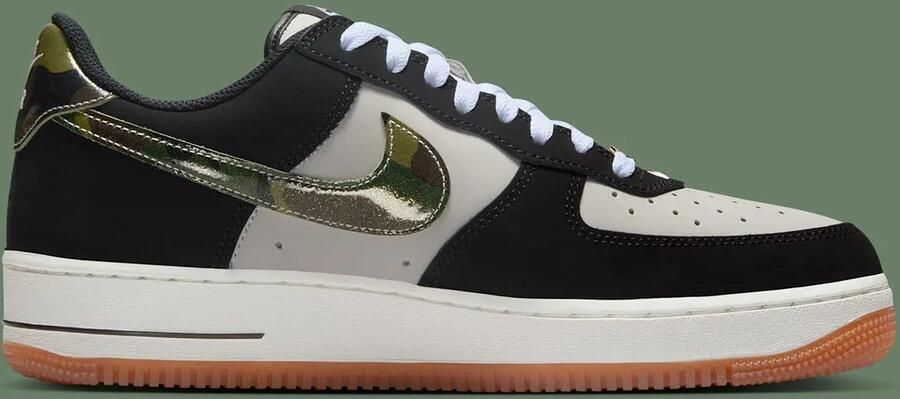 Nike Air Force 1 Low Retro Sneakers Zwart Wit Camo - Foto 2