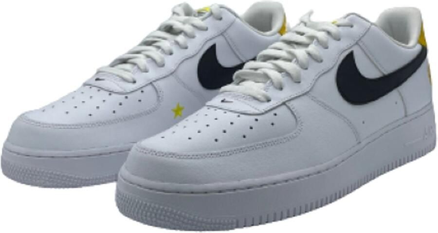Nike Air Force 1 '07 Lv8 White Black Dark Sulfur Opti Yellow Schoenmaat 39 Sneakers DM0118 100 - Foto 3