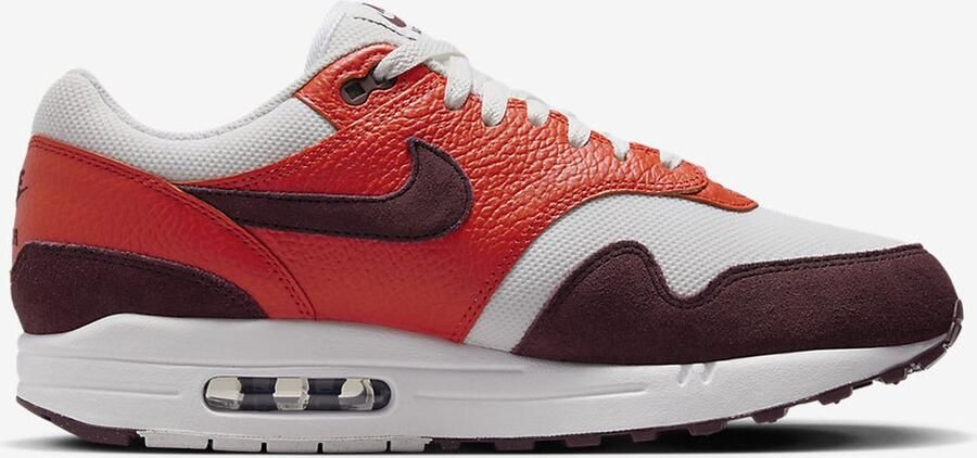 Nike Herenschoenen Air Max 1 Summit White Picante Red Burgundy Crush- Heren Summit White Picante Red Burgundy Crush - Foto 2