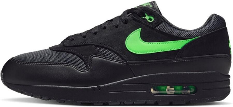Nike Air Max 1 Essential Black Green Strike Sneakers Unisex Zwart Groen - Foto 2