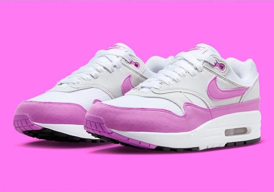 Nike Wmns Air Max 1 '87 Running Schoenen natural grey fuchsia dream white black maat: 40 beschikbare maaten:36.5 37.5 38.5 39 40.5 41 - Foto 2