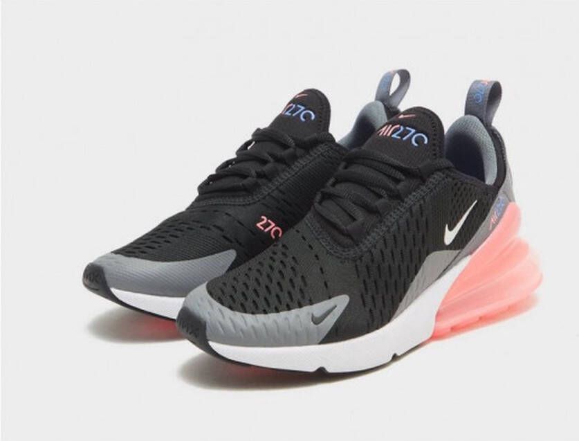 Nike Air Max 270 Junior Black Smoke Grey Sunset Pulse Metallic Silver Kind - Foto 4