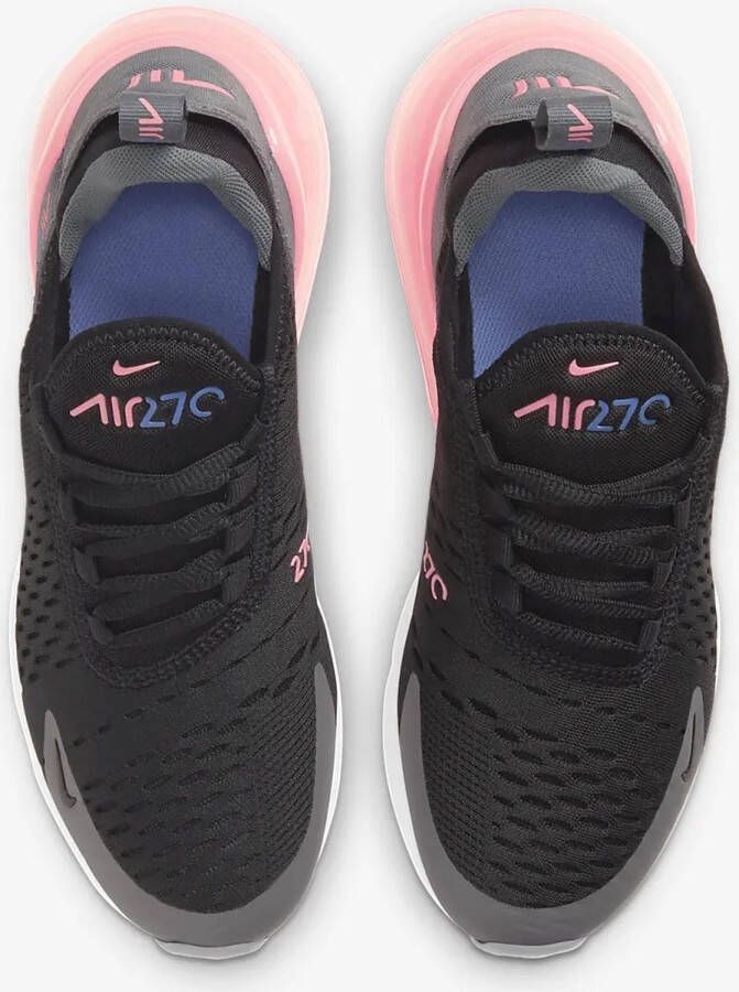 Nike Air Max 270 Junior Black Smoke Grey Sunset Pulse Metallic Silver Kind - Foto 3