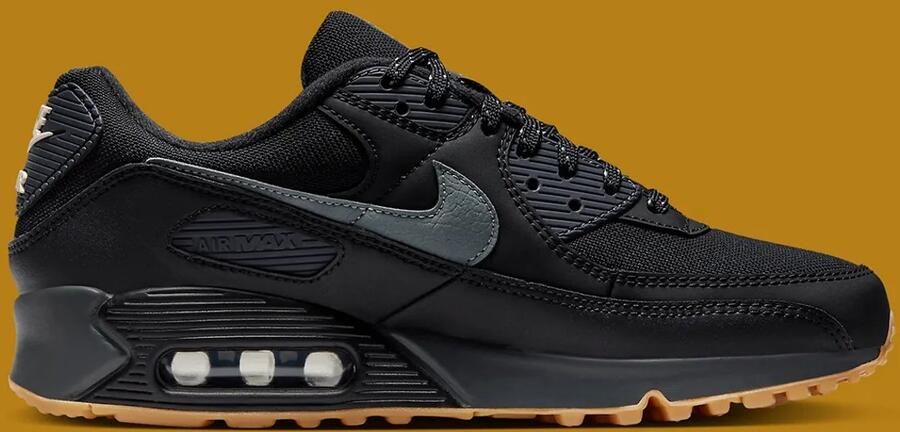 Nike Air Max 90 Black Smoke Grey Gum Reflective FV0387-001 Sneakers - Foto 2