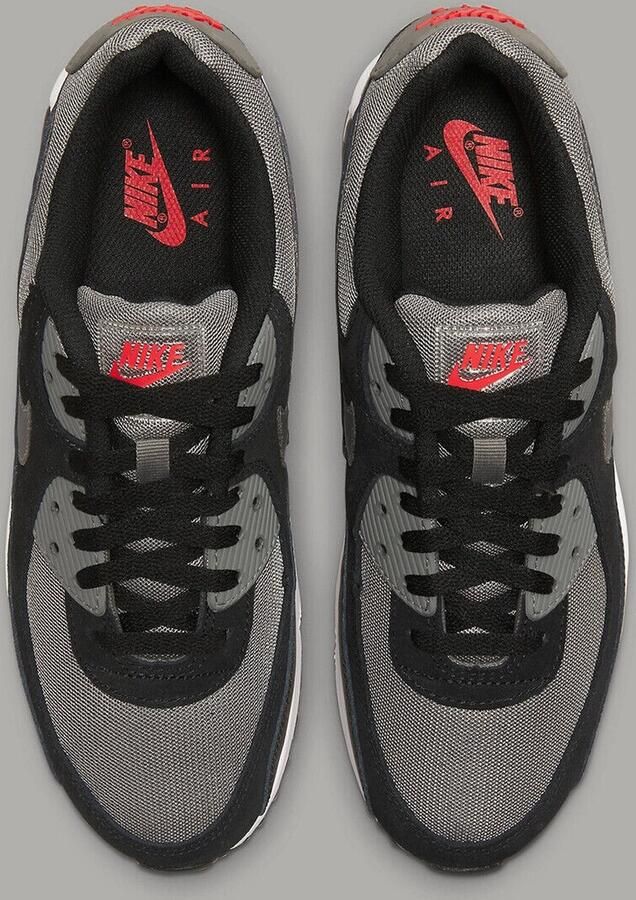Nike Air Max 90 Sneaker Black-red-grey - Foto 2