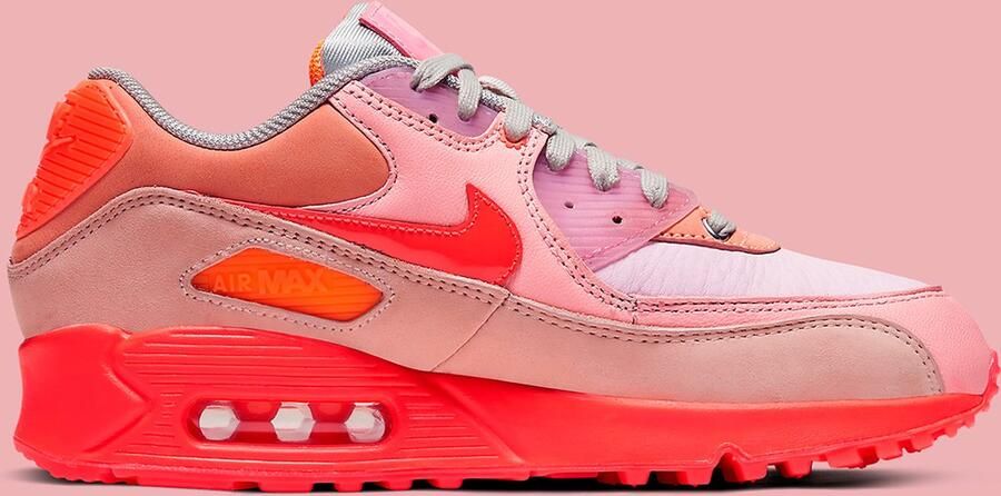 Nike Sneakers Air Max 90 Bright Crimson Pure Platinum