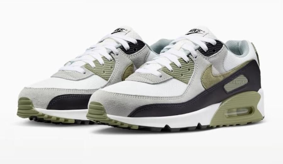 Nike Air Max 90 Cave Stone Sneakers Unisex Grijs Zwart Groen - Foto 2