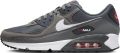 Nike Air Max 90 Iron Grey University Red Anthracite White- Iron Grey University Red Anthracite White - Grijs