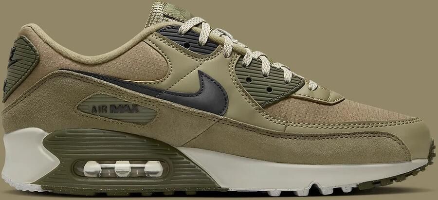 Nike Air Max 90 Neutral Olive Zwart Groen Wit Khaki Sneakers Unisex Doos Zonder Deksel - Foto 2