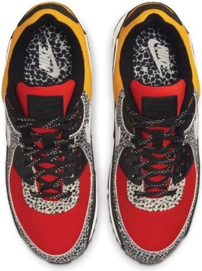 Nike Air Max 90 Special Edition Safari Zwart Rood Oranjegeel Sneakers Unisex Doos Zonder Deksel - Foto 3