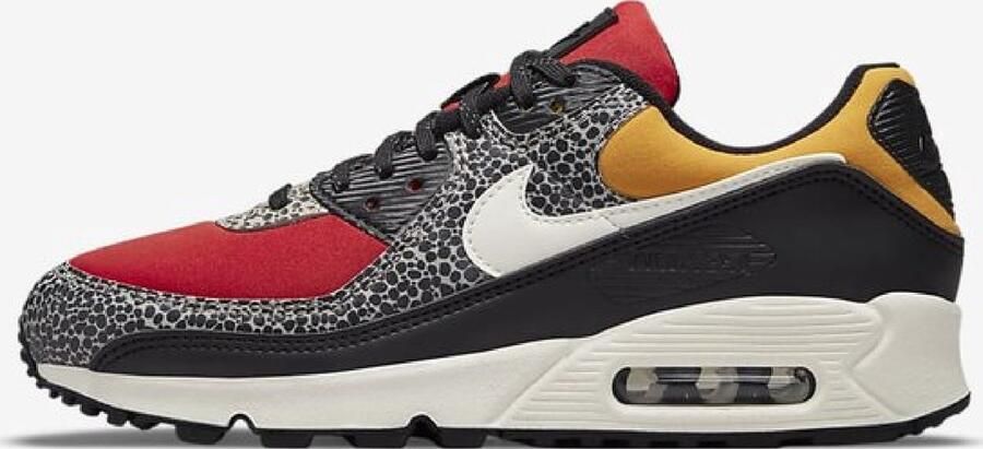 Nike Air Max 90 Special Edition Safari Zwart Rood Oranjegeel Sneakers Unisex Doos Zonder Deksel - Foto 6