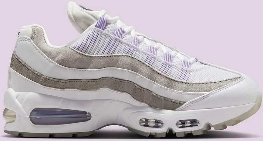 Nike Air Max 95 Sneakers Dames Wit Paars Grijs Doos Zonder Deksel - Foto 2