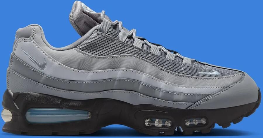 Nike Air Max 95 OG Big Bubble Cool Grey Psychic Blue Wolf Grey Grijs Blauw Air Max Lifestyle Sneakers voor nen - Foto 3