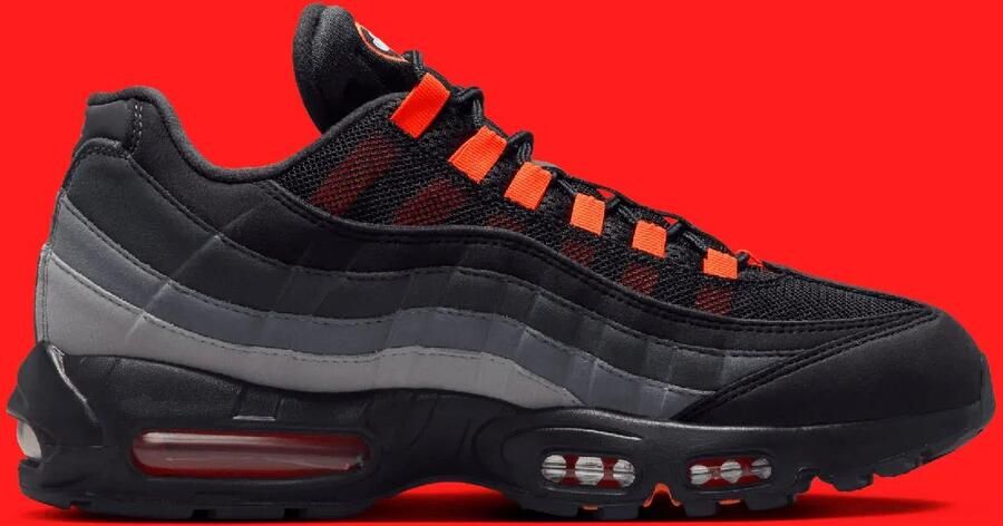 Nike Air Max 95 Black Hyper Crimson Sneakers Unisex - Foto 2