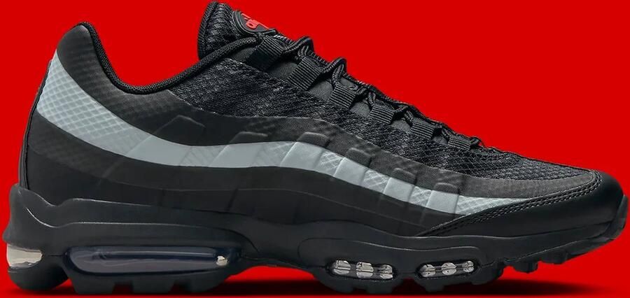 Nike Air Max 95 Ultra Herenschoenen Black Wolf Grey University Red Black- Heren Black Wolf Grey University Red Black