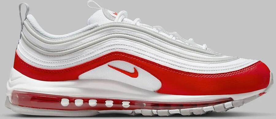 Nike Air max 97 Sneakers Mannen Wit Rood Textiel Leer - Foto 2