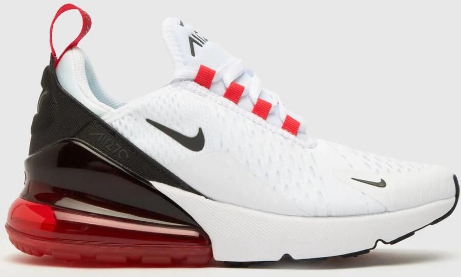Nike Air Max 270 Junior White Black Siren Red Medium Ash Kind