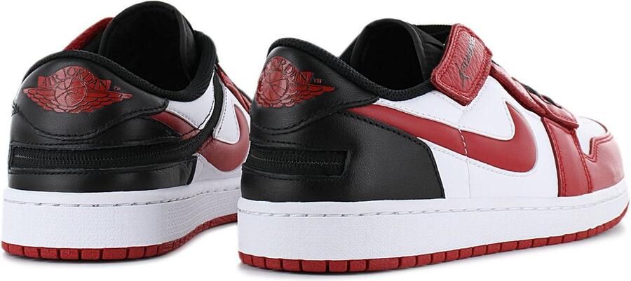 Nike Air JORDAN 1 Low FlyEase Heren Sneakers Sport Schoenen Leer Wit-Rood DM1206 - Foto 6
