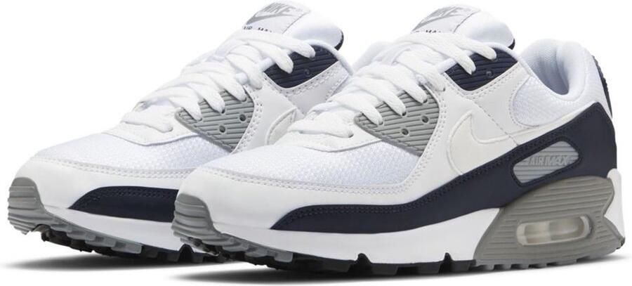 Nike Air Max 90 Heren Sneakers White White-Particle Grey-Obsidian