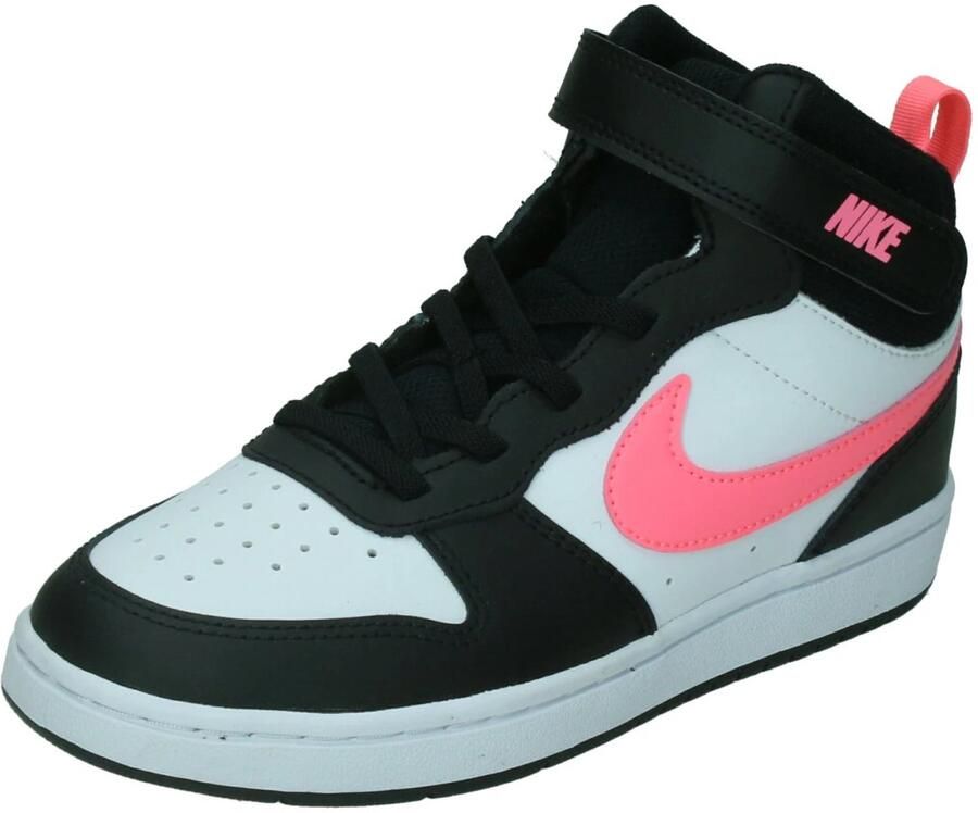 Nike Sneakers Court Borough Mid 2 Zwart Wit Roze Little Kids