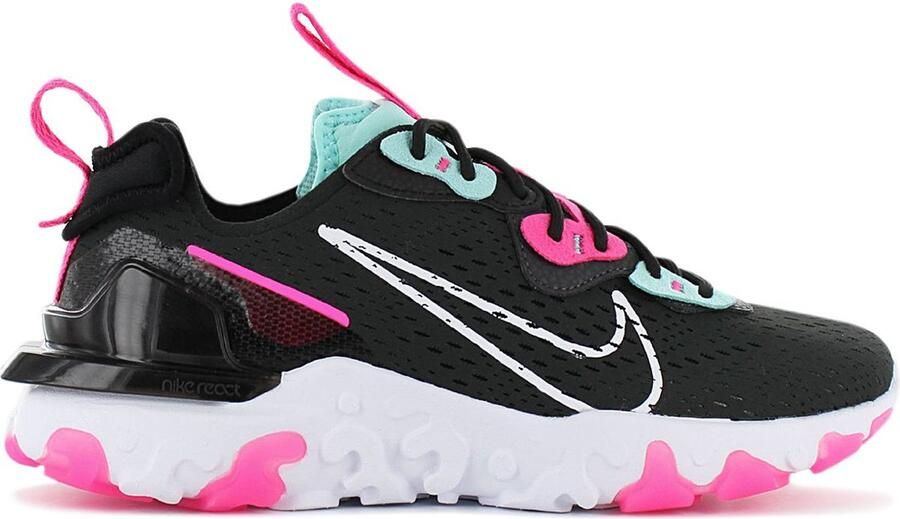 Nike W Nsw React Vision Dk Smoke Grey White Pink Blast Schoenmaat 36 1 2 Sneakers CI7523 008