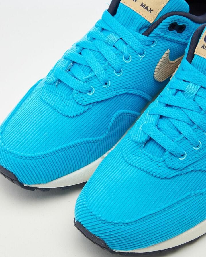 Nike Air Max 1 Premium Corduroy Sneakers Vrijetijdsschoenen Schoenen Blauw FB8915 - Foto 4
