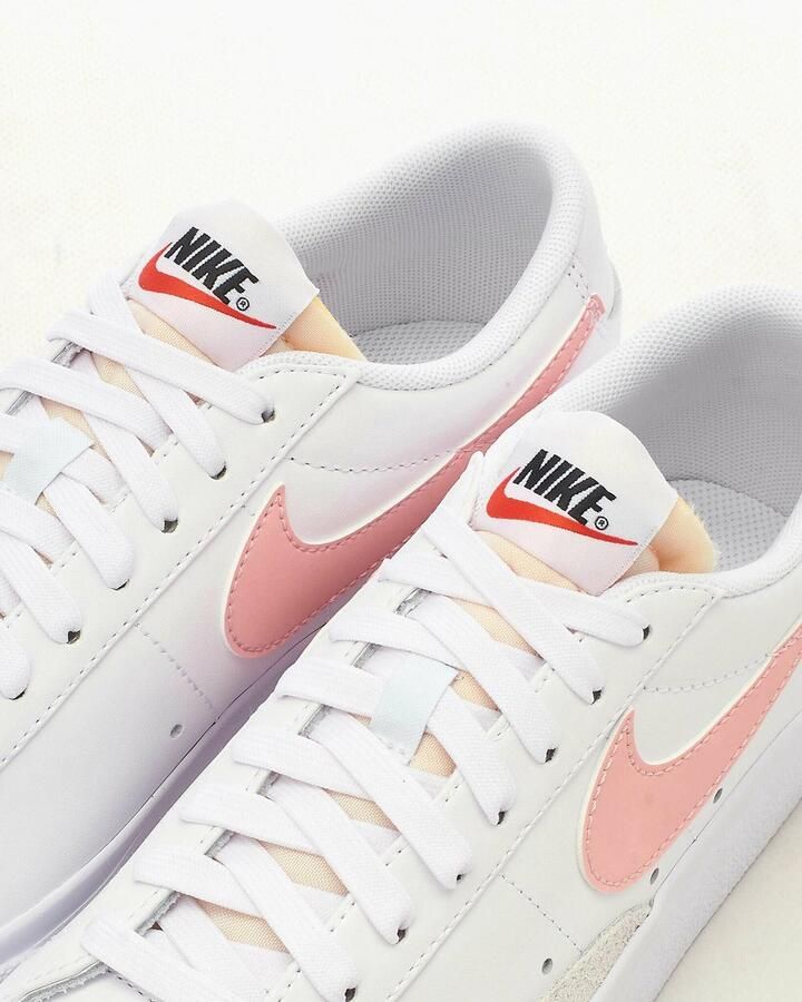 Nike Wmns Blazer Mid Basketball Schoenen white pink oxford black summit white maat: 36.5 beschikbare maaten:38.5 39 40.5 36.5 42 - Foto 2